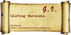 Giefing Veronika névjegykártya